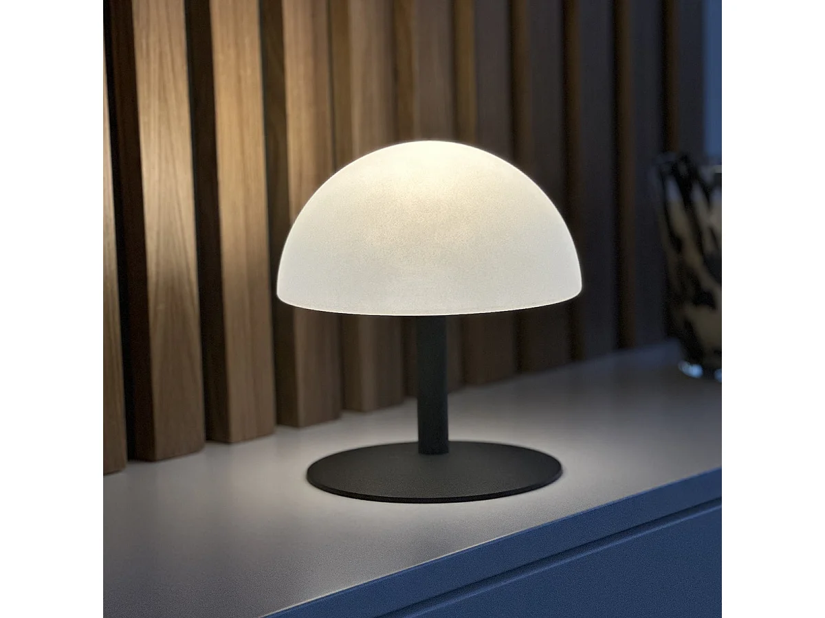 Lampe de table sans fil NEPTUNE Gris Plastique H20cm