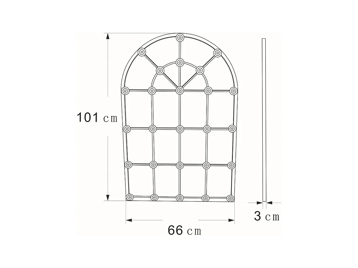 Miroir Grande Demeure gris 100 cm