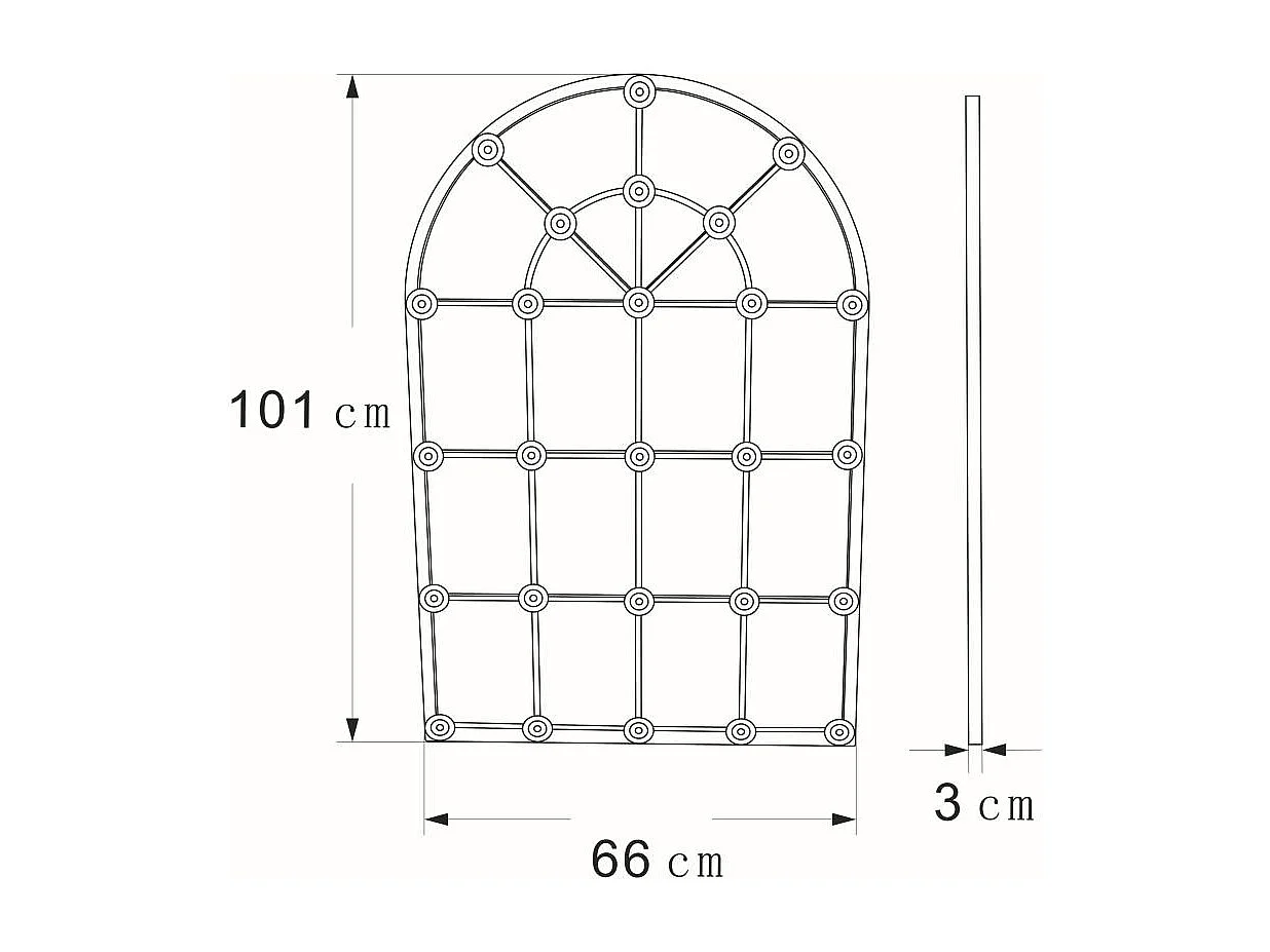 Miroir Grande Demeure gris 100 cm