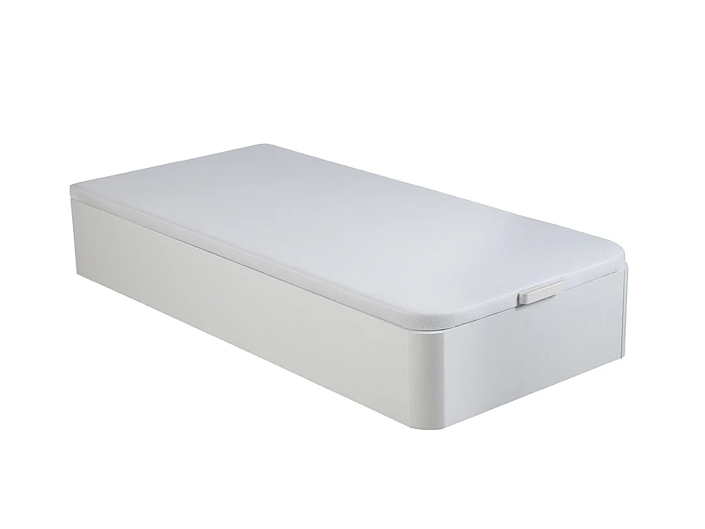 Ensemble 90 x 190 cm sommier coffre blanc + matelas ressorts ensachés ép.22cm - PRESTIGE de YSMÉE