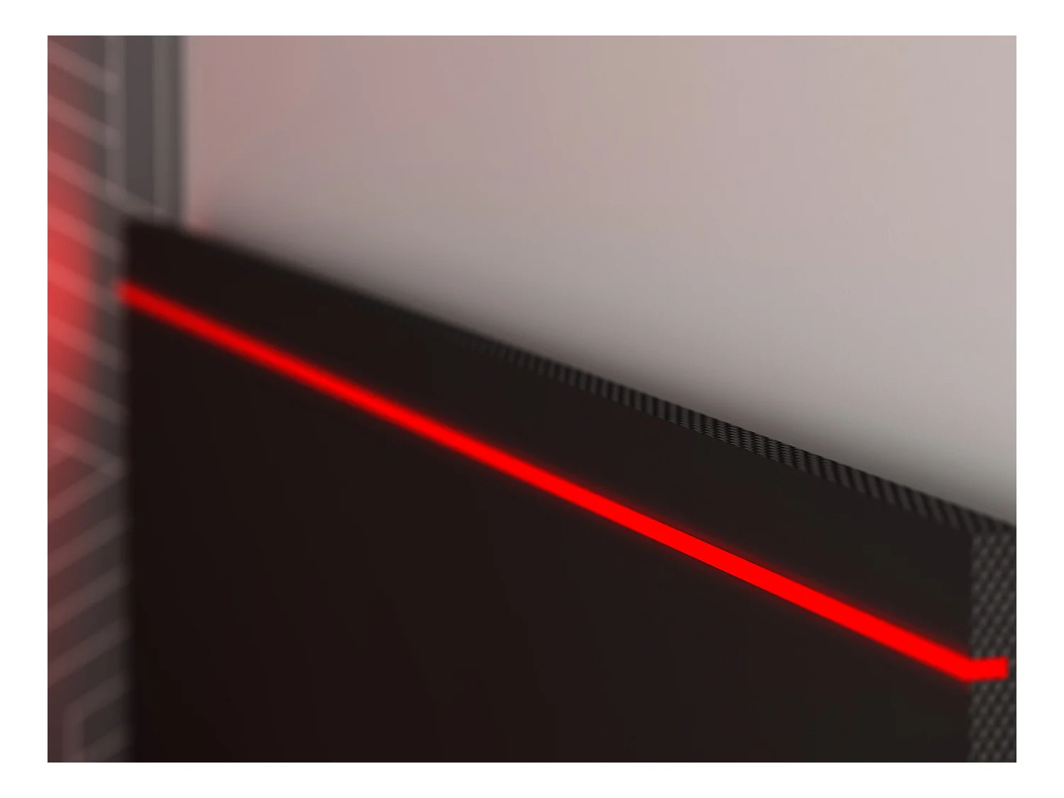 Ausziehbett Gamer mit Schreibtisch & LEDs + Lattenrost  - 2 x 90 x 200 cm - Anthrazit & Rot - VOUANI