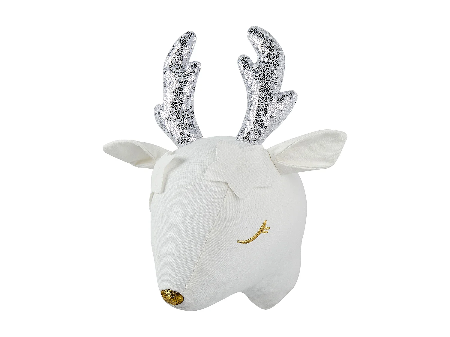 Décoration murale pour enfants Chevreuil SUZY Coton 29 cm Blanc