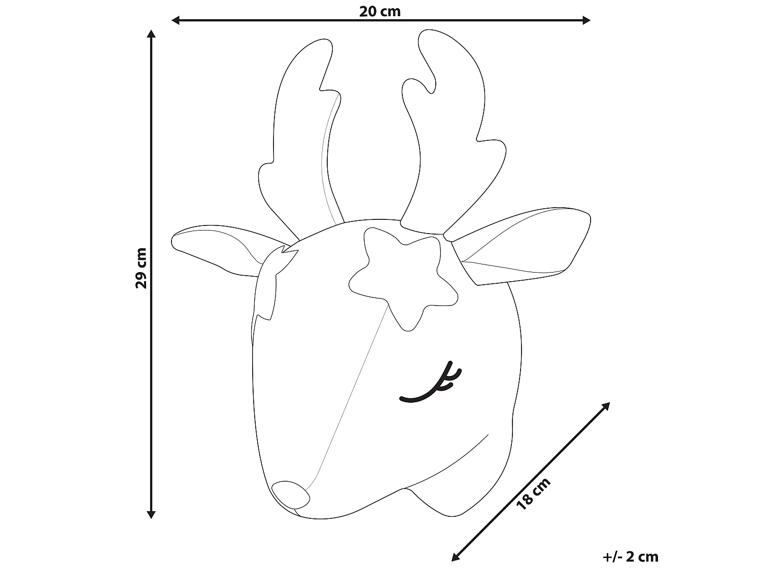 Wanddecoratie voor kinderen SUZY Katoen 29 cm Wit