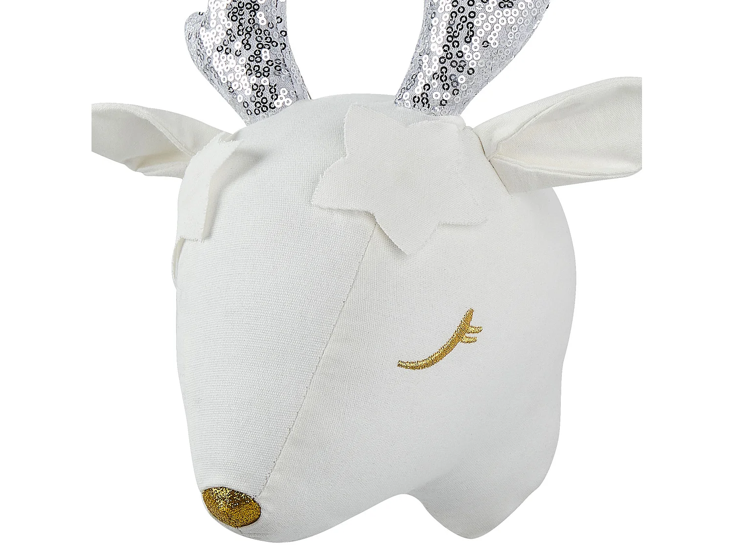 Décoration murale pour enfants Chevreuil SUZY Coton 29 cm Blanc