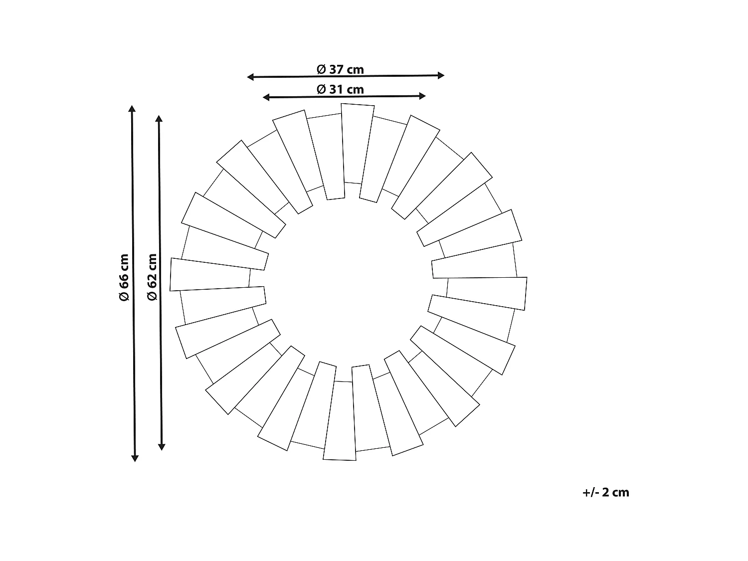 Wandspiegel ECATEPEC 66 cm 66 cm Bruin