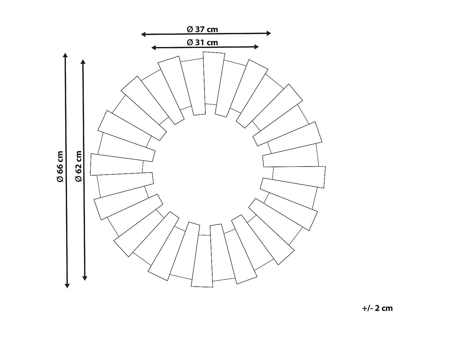 Miroir ECATEPEC 66 cm 66 cm Marron