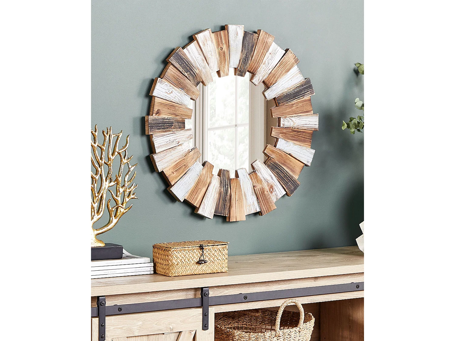 Wall Mirror ECATEPEC 66 cm 66 cm Brown