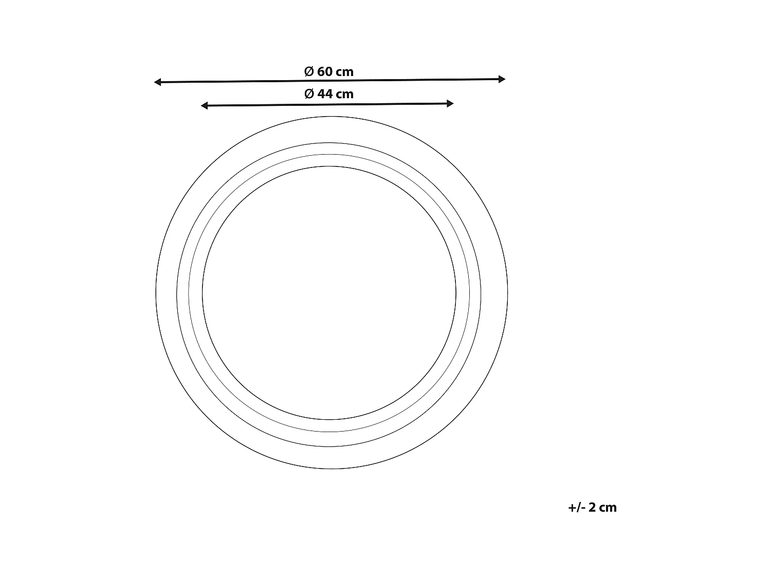 Espejo DELICIAS 60 cm 60 cm Blanco crema