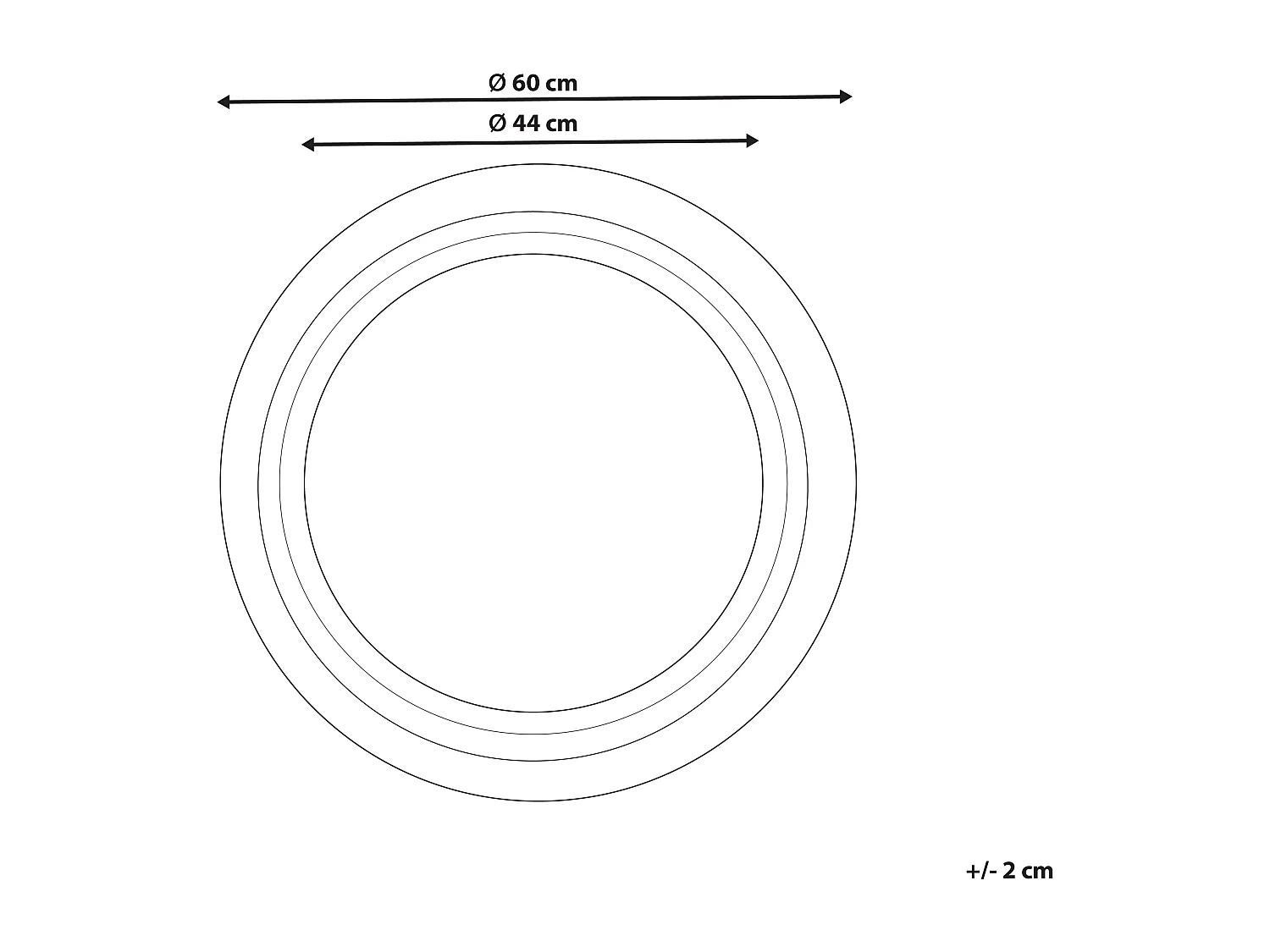 Miroir DELICIAS 60 cm 60 cm Blanc cassé