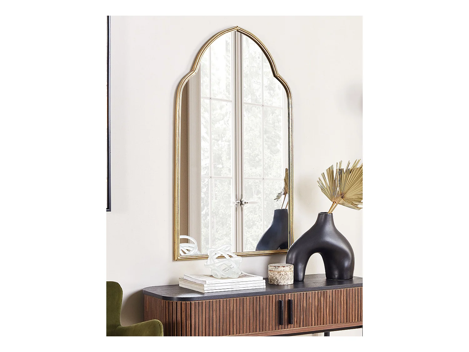 Lustro ścienne ACONCHI 58 cm 104 cm Metal Złoty