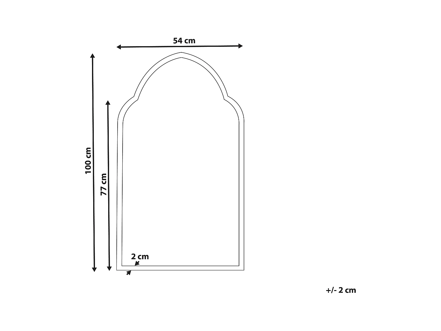 Lustro ścienne ACONCHI 58 cm 104 cm Metal Złoty
