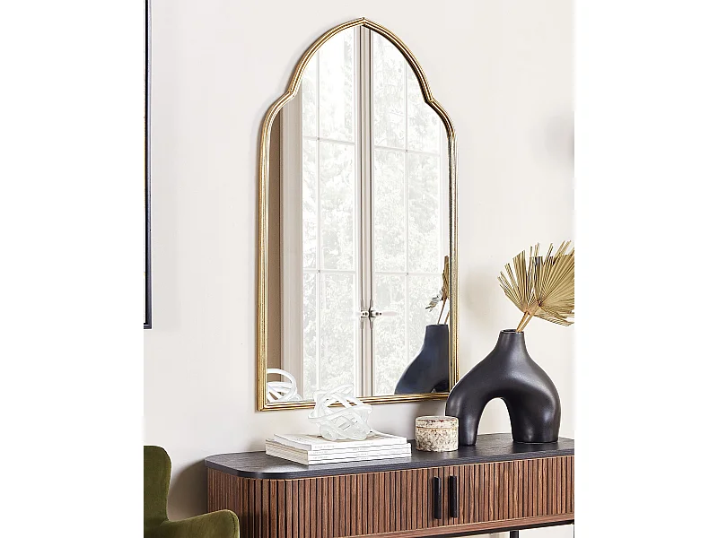 Lustro ścienne ACONCHI 58 cm 104 cm Metal Złoty