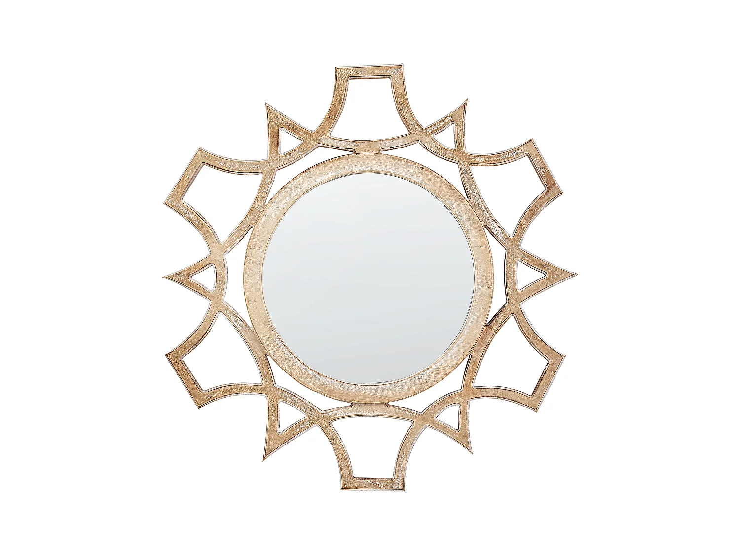Miroir ZAPOPAN 60 cm 60 cm Bois de sapin clair