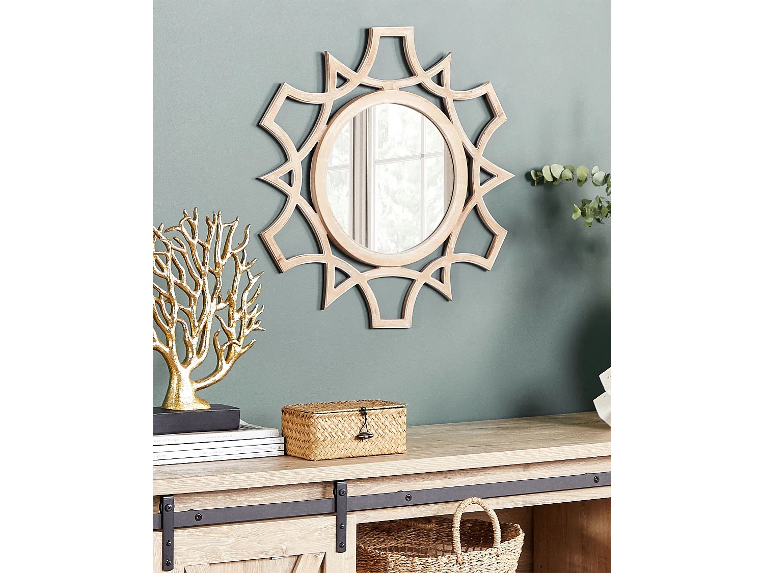 Miroir ZAPOPAN 60 cm 60 cm Marron clair
