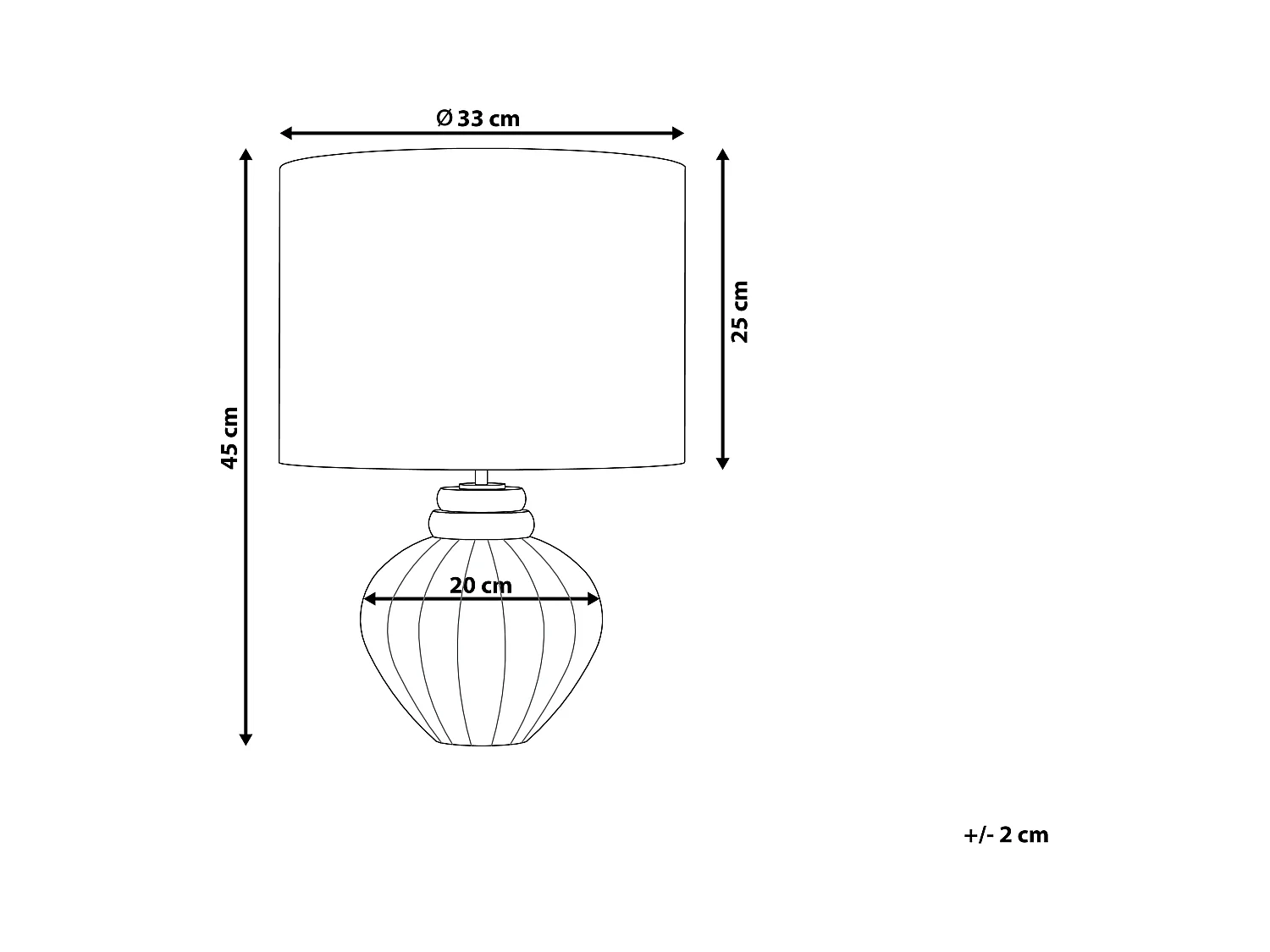 Candeeiro de mesa NERIS Cerâmica Azul escuro