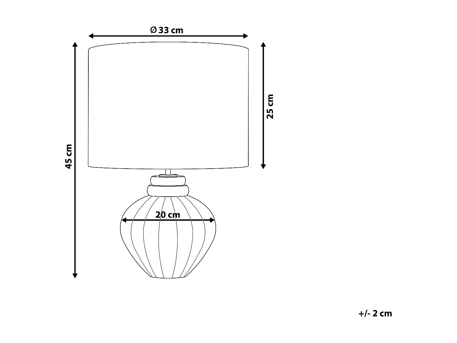 Lampe à poser NERIS Céramique Bleu foncé