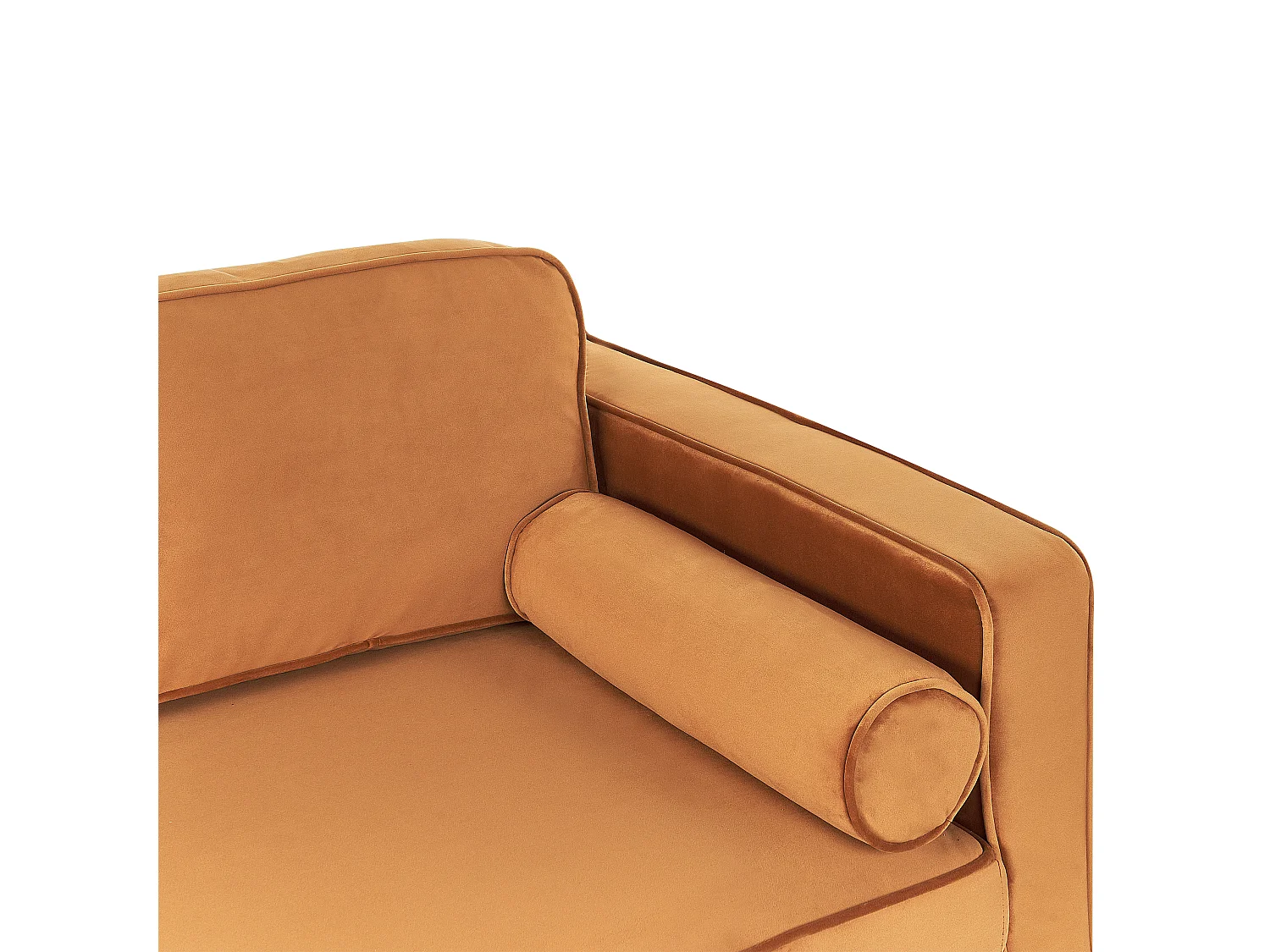 Rechtszijdige chaise longue MIRAMAS Fluweel Oranje