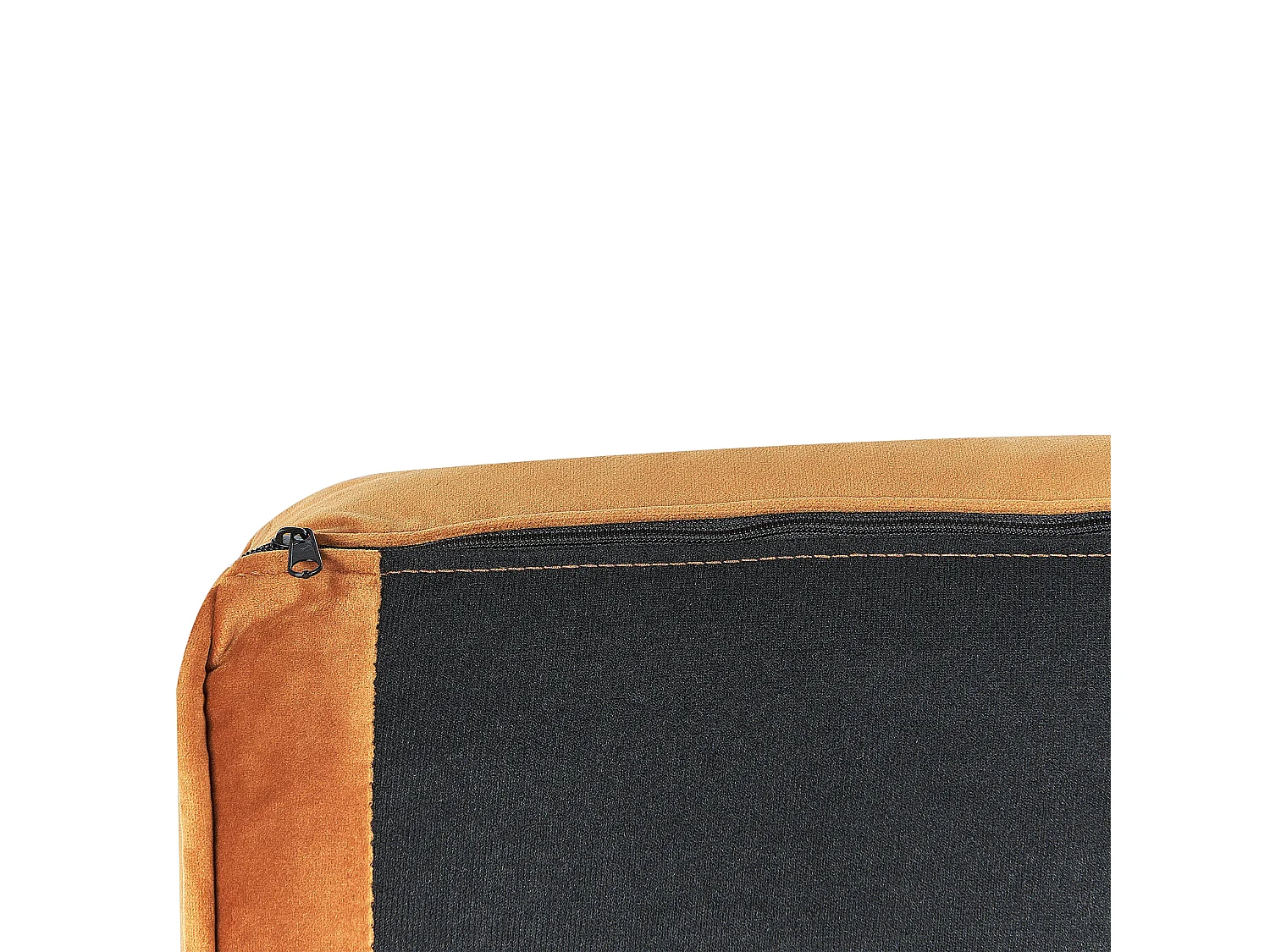 Rechtszijdige chaise longue MIRAMAS Fluweel Oranje