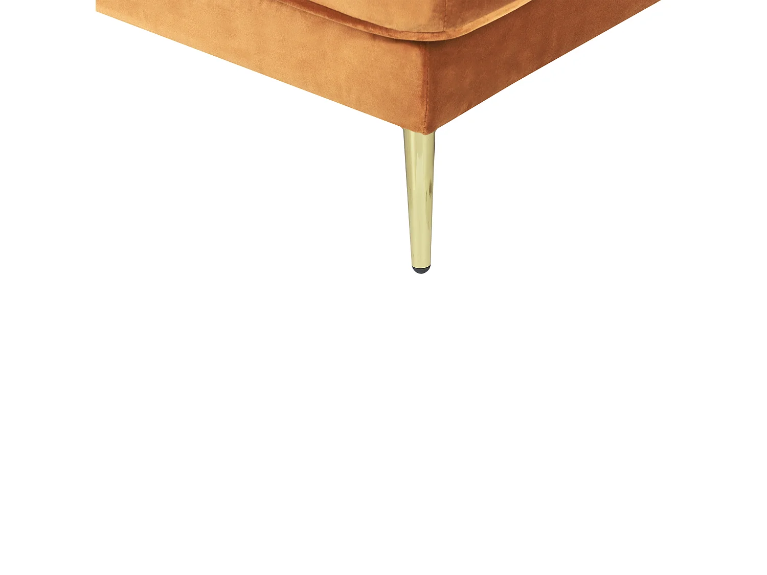 Rechtszijdige chaise longue MIRAMAS Fluweel Oranje