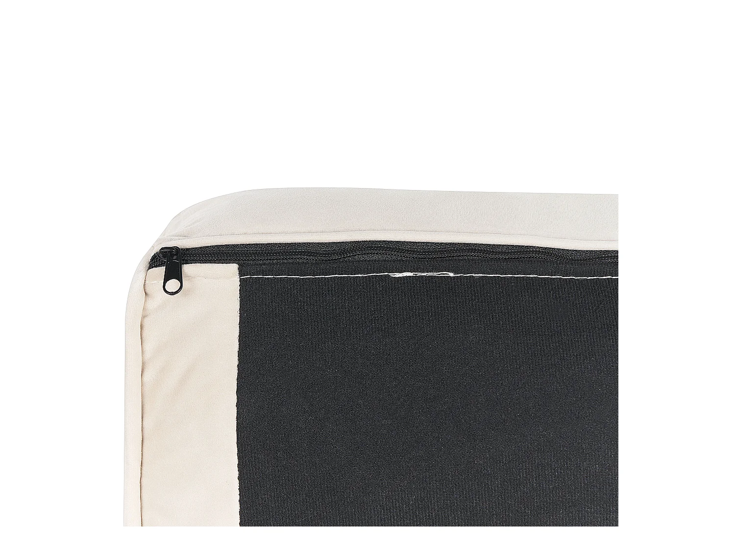 Linkszijdige chaise longue MIRAMAS Fluweel Beige