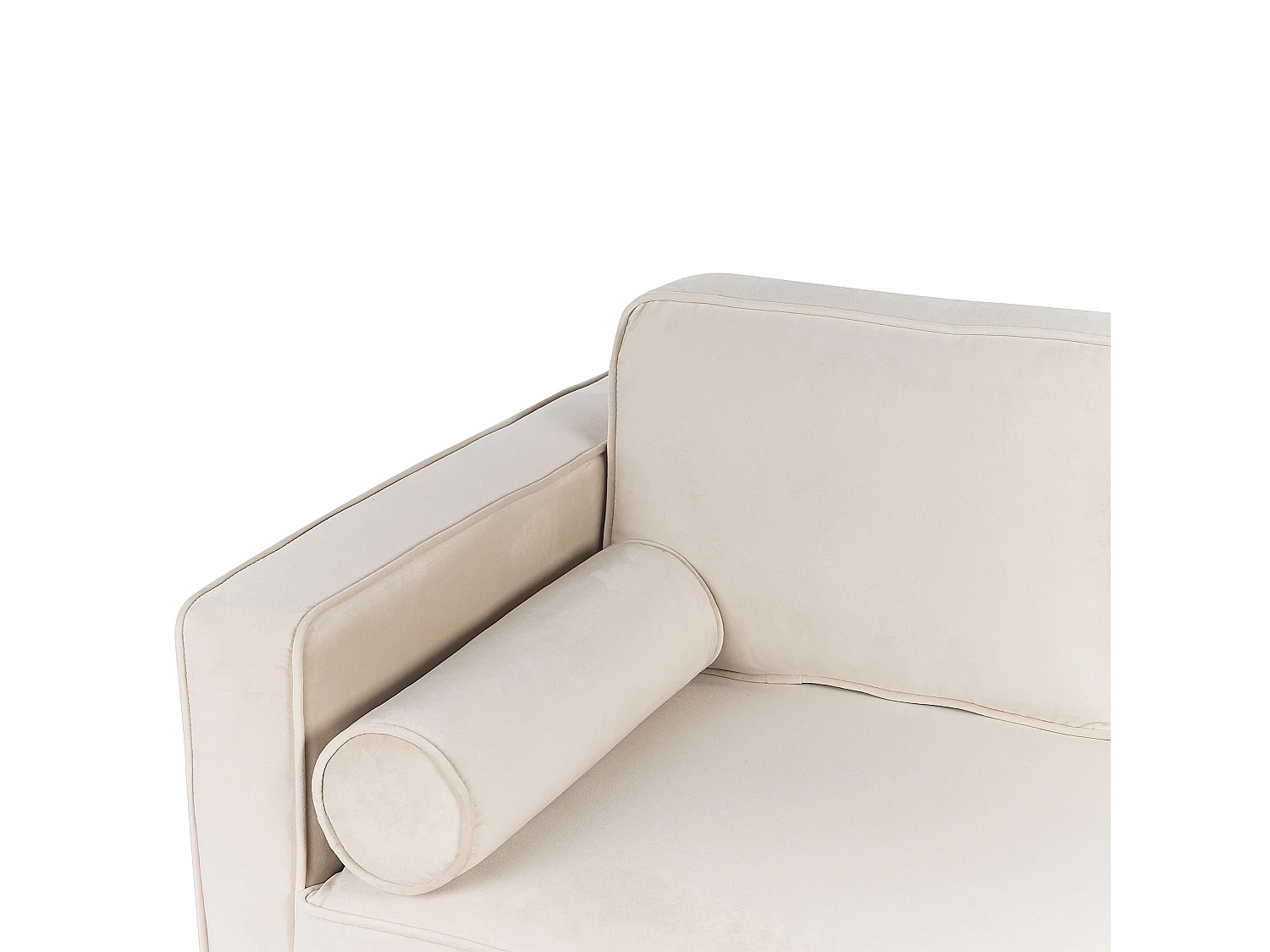 Chaise longue izquierdo MIRAMAS Terciopelo Beige