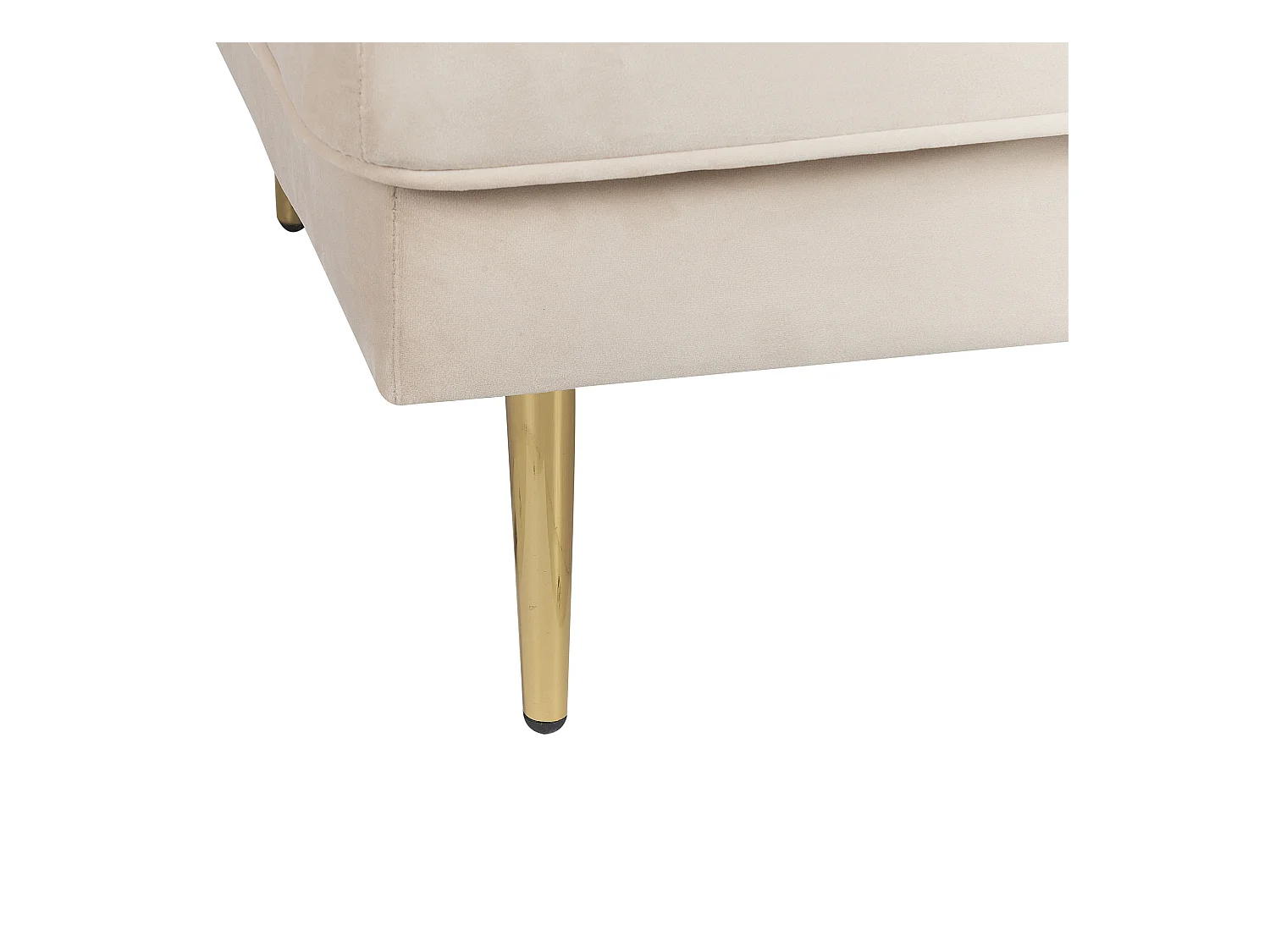 Chaise longue côté droit MIRAMAS Velours Beige