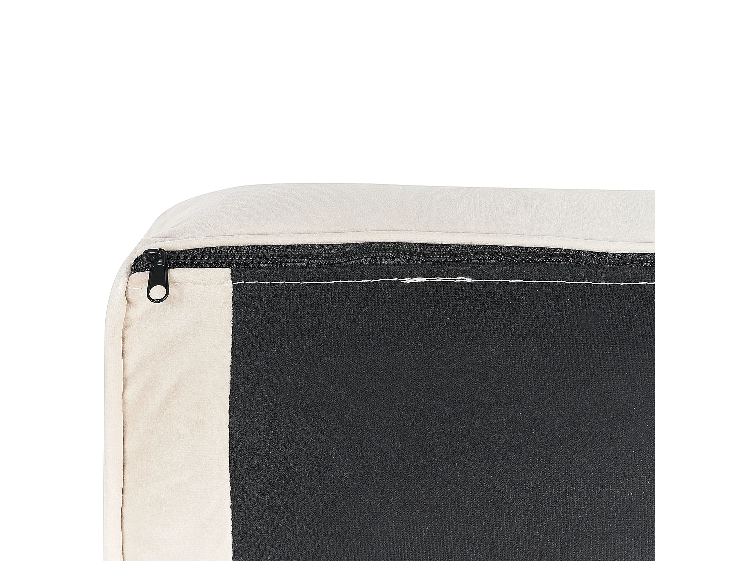 Rechtszijdige chaise longue MIRAMAS Fluweel Beige