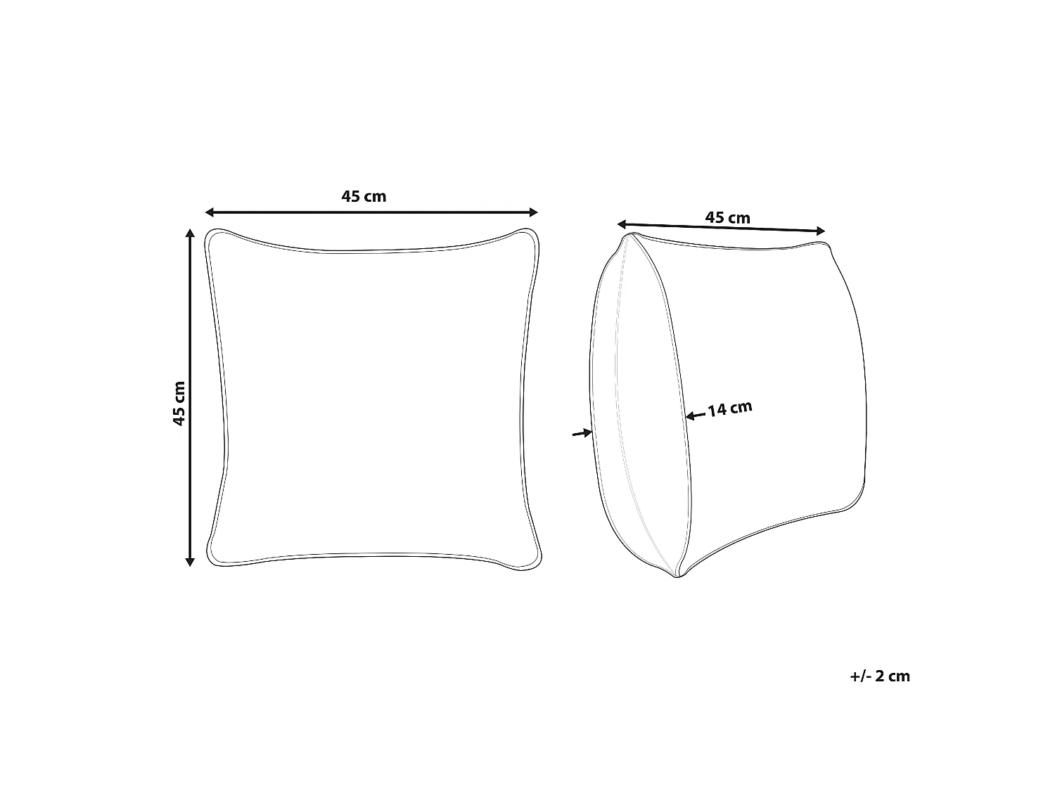 Sierkussen PILEA Nepbont 45 x 45 cm Beige Effen