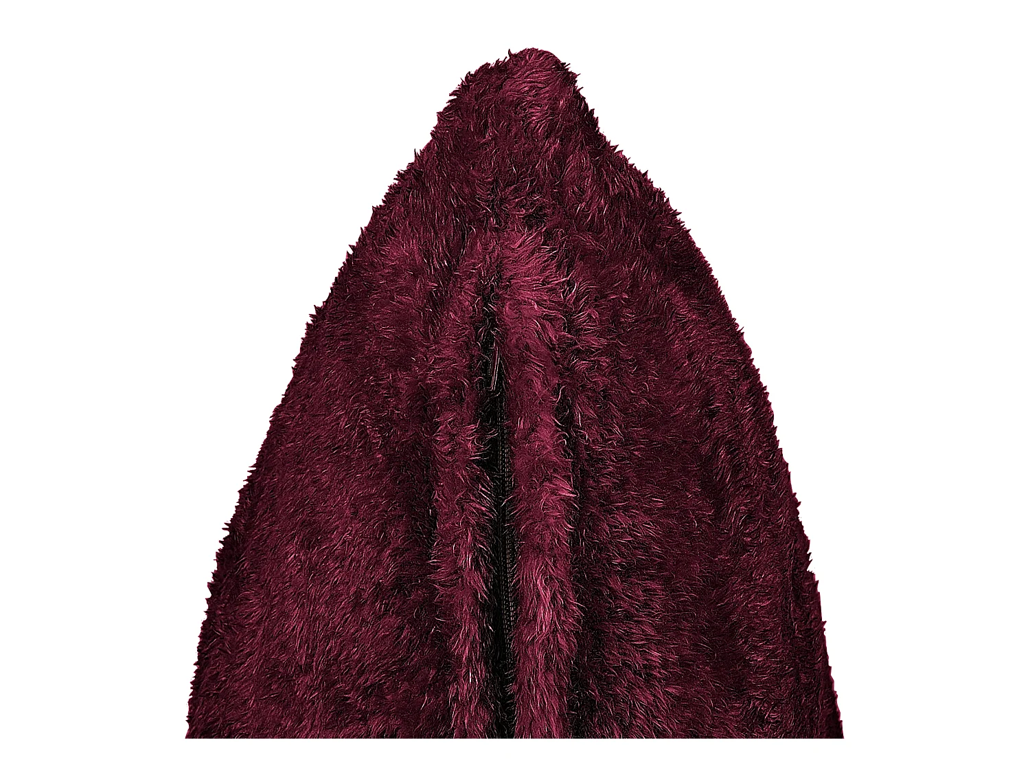 Poduszka dekoracyjna PILEA Sztuczne futro 45 x 45 cm Burgundowy Jednolity