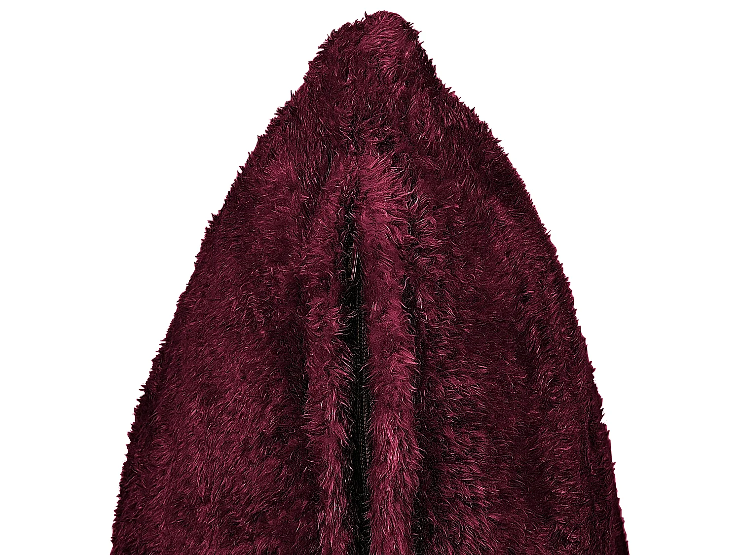 Coussin PILEA Fourrure synthétique 45 x 45 cm Rouge Bordeaux Unicolore