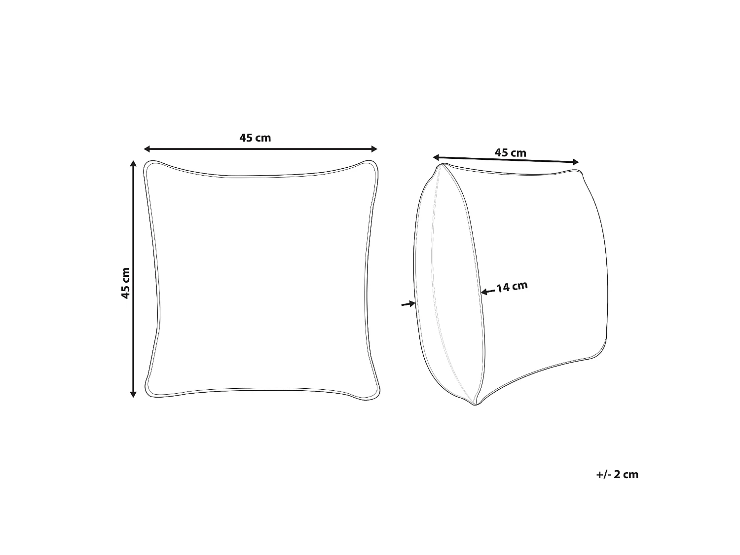 Coussin PILEA Fourrure synthétique 45 x 45 cm Rouge Bordeaux Unicolore