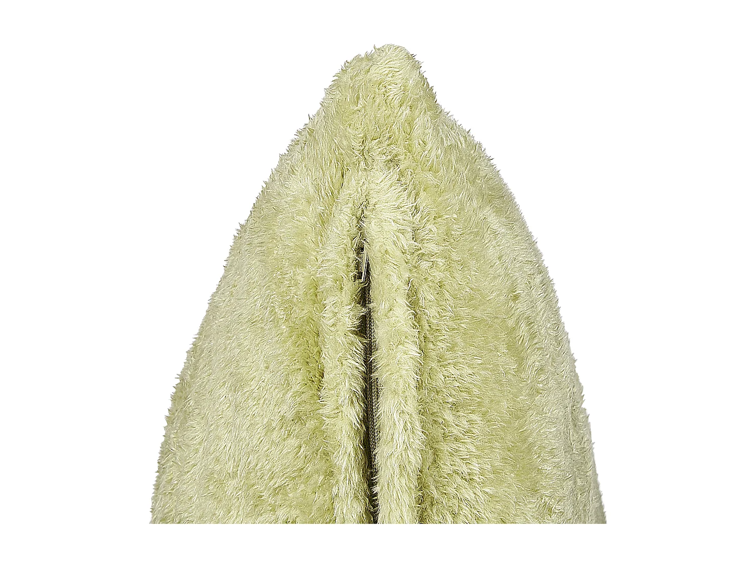 Zestaw 2 poduszek dekoracyjnych PILEA Sztuczne futro 45 x 45 cm Jasnozielony Jednolity