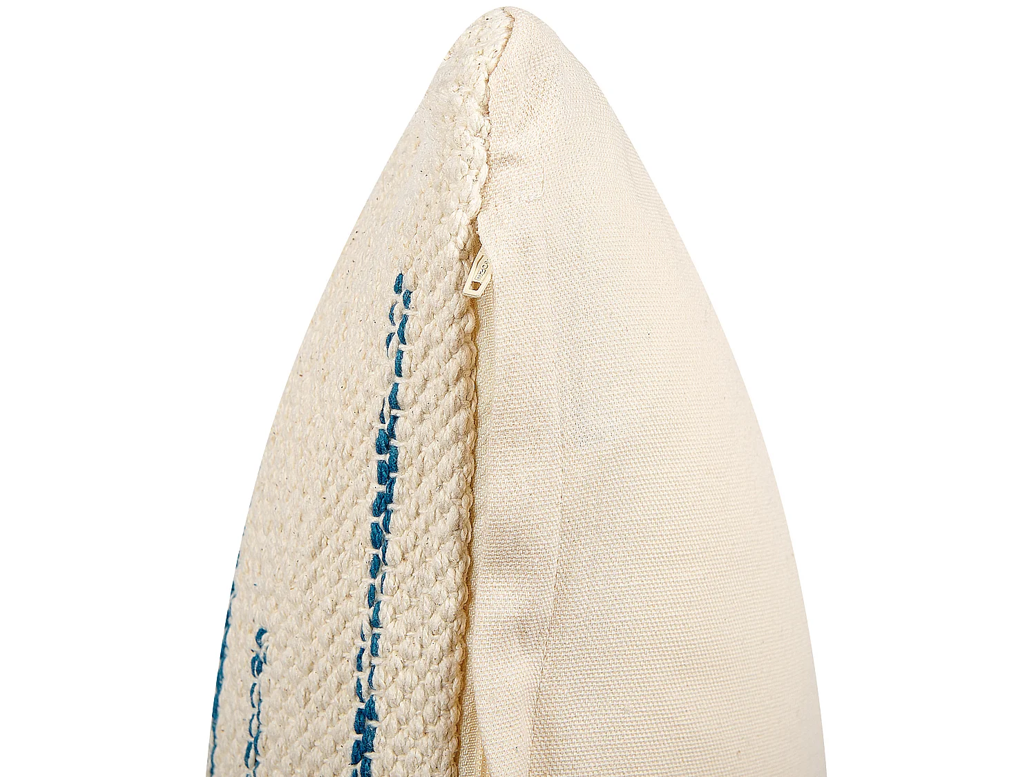 Conjunto de 2 almofadas decorativas RIVINA Algodão 45 x 45 cm Creme Às riscas