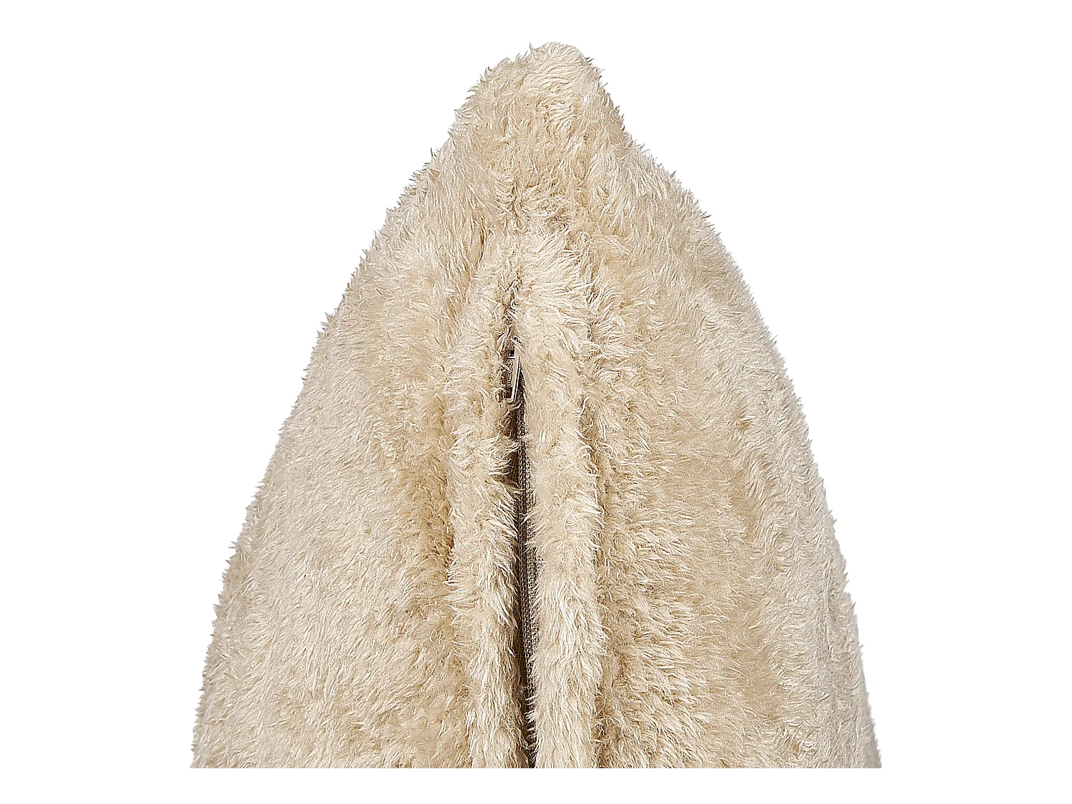 Zestaw 2 poduszek dekoracyjnych PILEA Sztuczne futro 45 x 45 cm Beżowy Jednolity