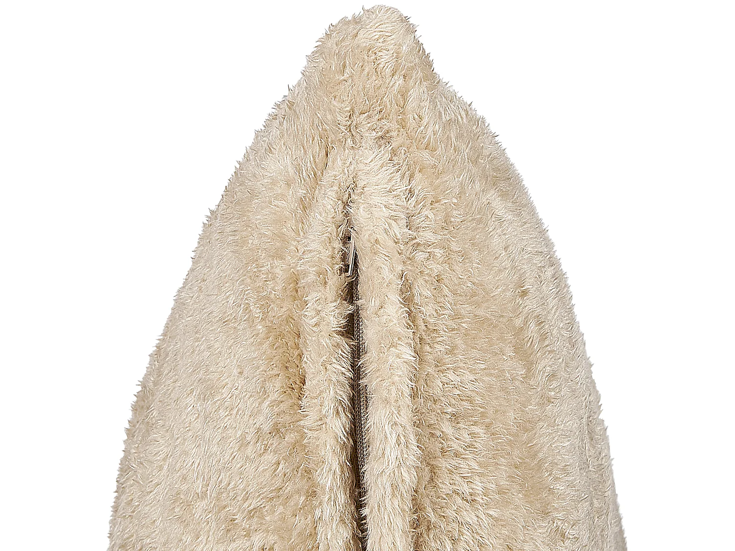 Lot de 2 coussins décoratifs PILEA Fourrure synthétique 45 x 45 cm Beige Unicolore