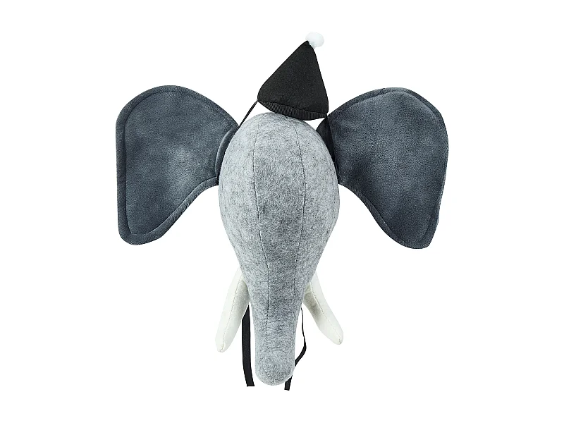 Wanddekoration für Kinder Elefant BADOU Baumwolle 36 cm Grau