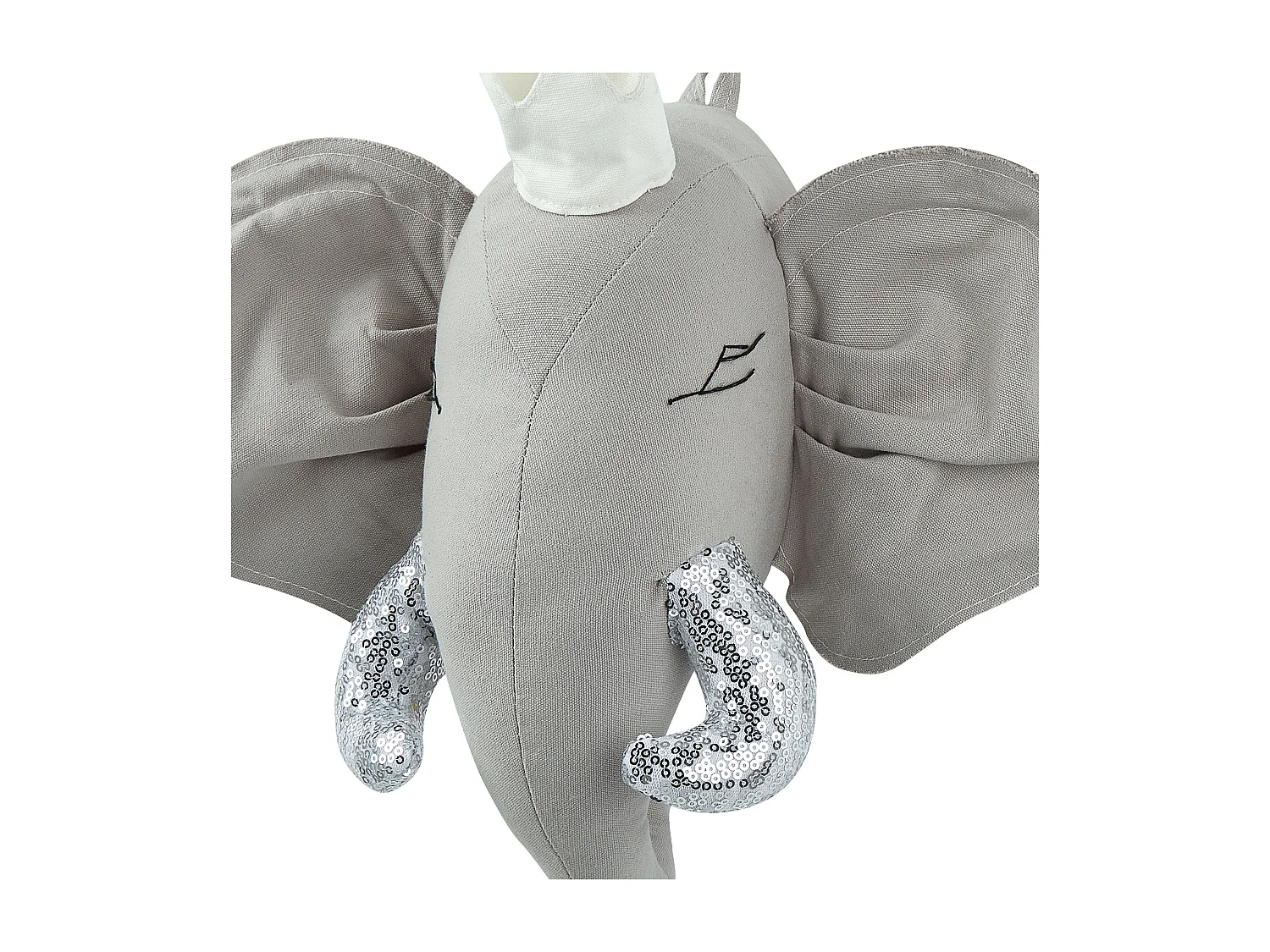 Décoration murale pour enfants Éléphant TANTOR Coton 33 cm Gris