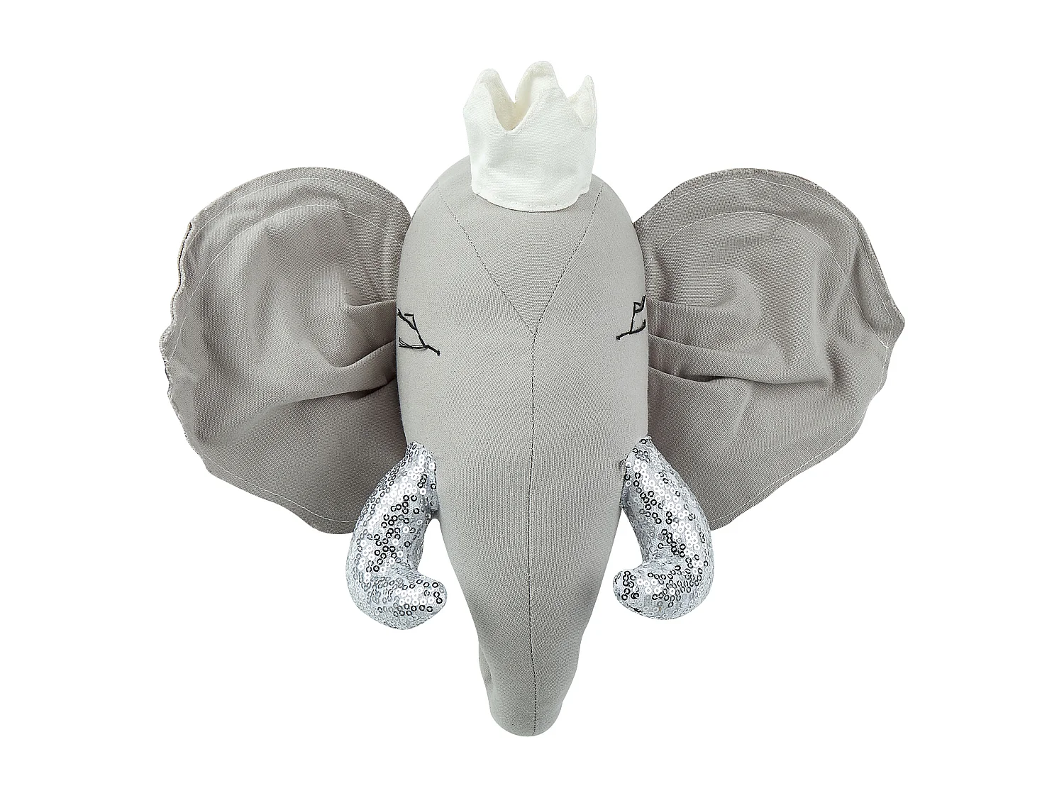 Décoration murale pour enfants Éléphant TANTOR Coton 33 cm Gris
