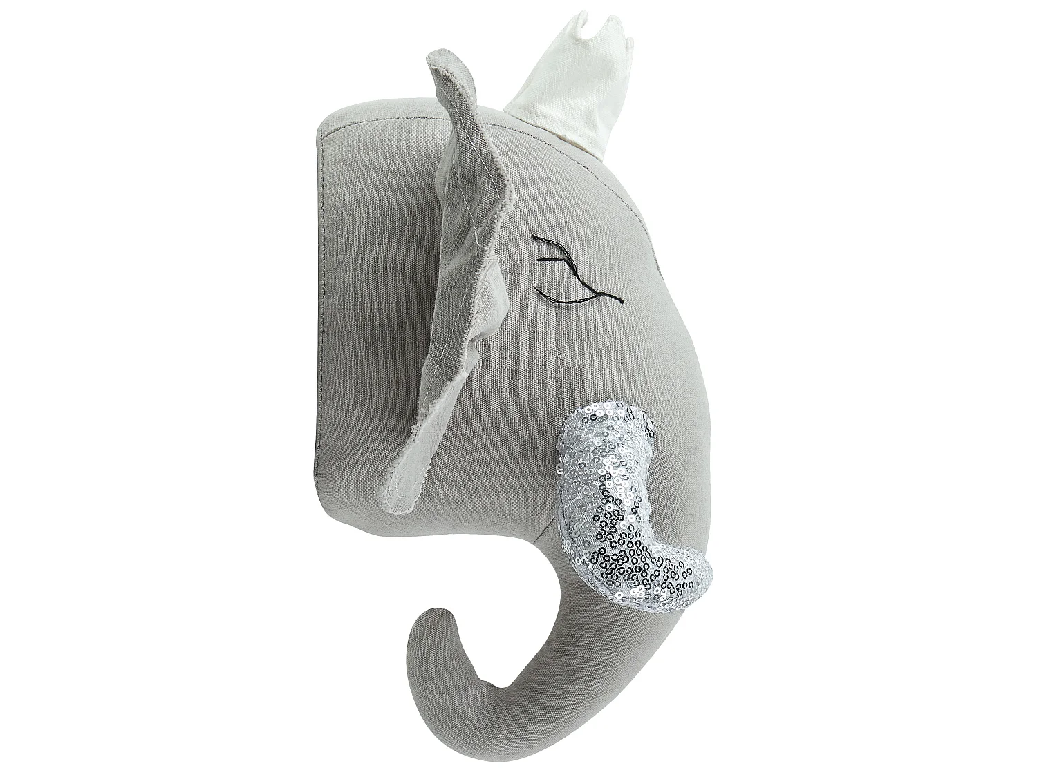 Wanddekoration für Kinder Elefant TANTOR Baumwolle 33 cm Grau