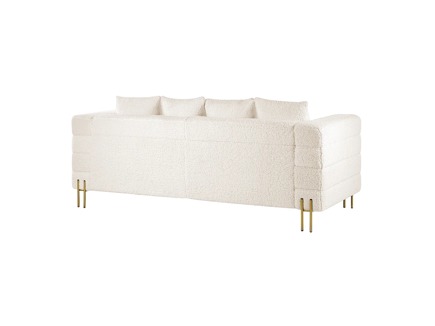 Canapé 3 places GRANNA Bouclé Blanc