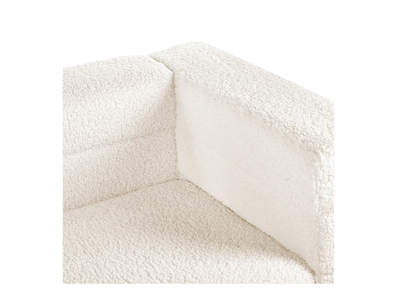 Canapé 3 places GRANNA Bouclé Blanc