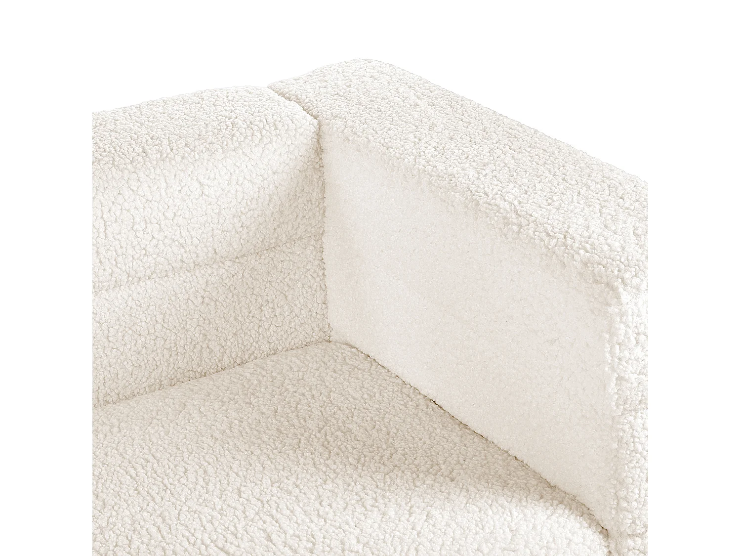 Canapé 3 places GRANNA Bouclé Blanc