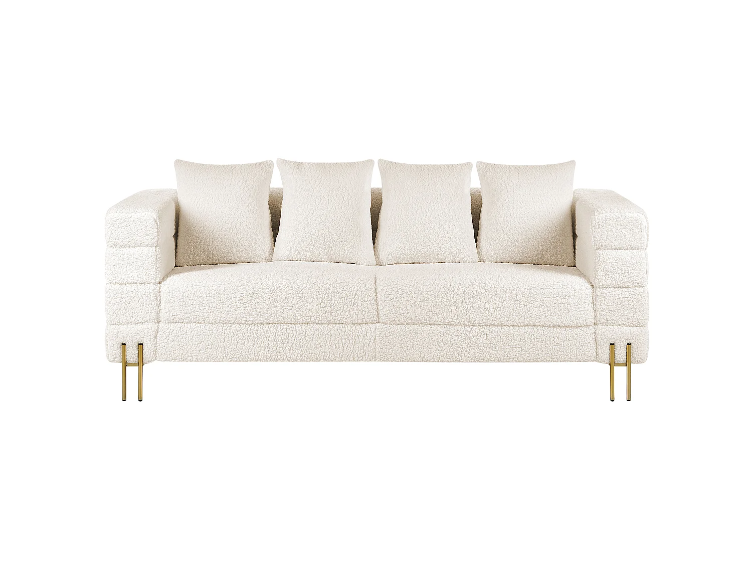 Bank GRANNA Bouclé Wit 3-zitter