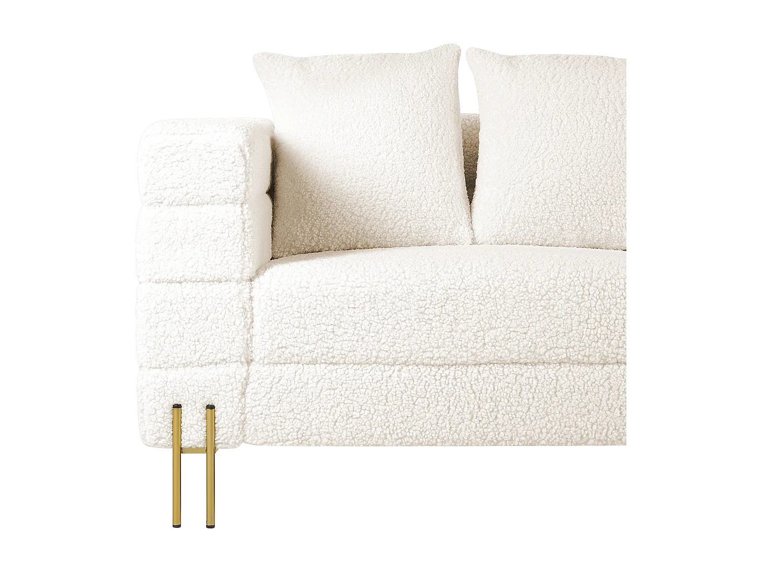 Bank GRANNA Bouclé Wit 3-zitter