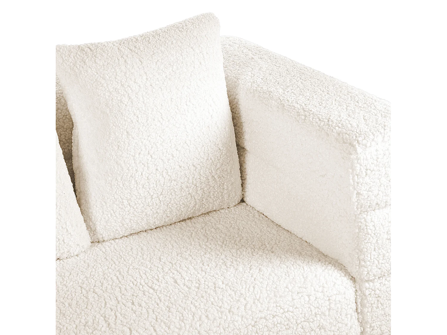 Bank GRANNA Bouclé Wit 3-zitter