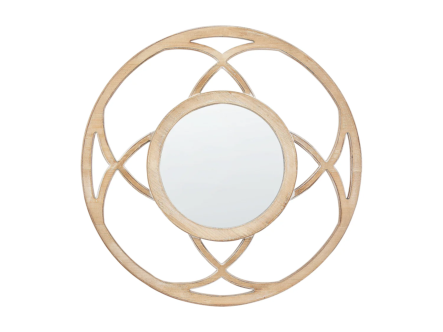 Lustro ścienne IZTAPALAPA 60 cm 60 cm Jasnobrązowy