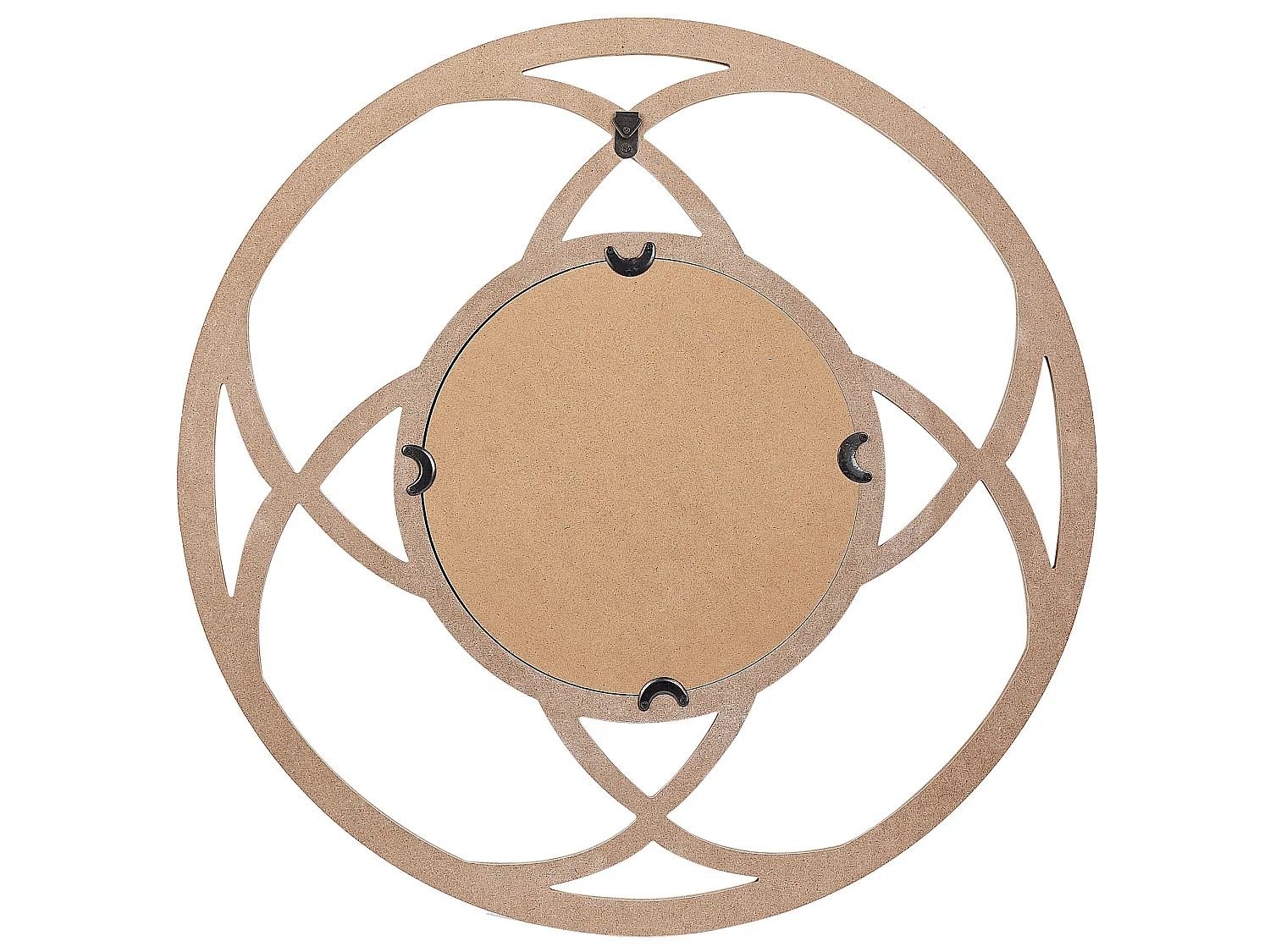 Wall Mirror IZTAPALAPA 60 cm 60 cm Light Fir Wood