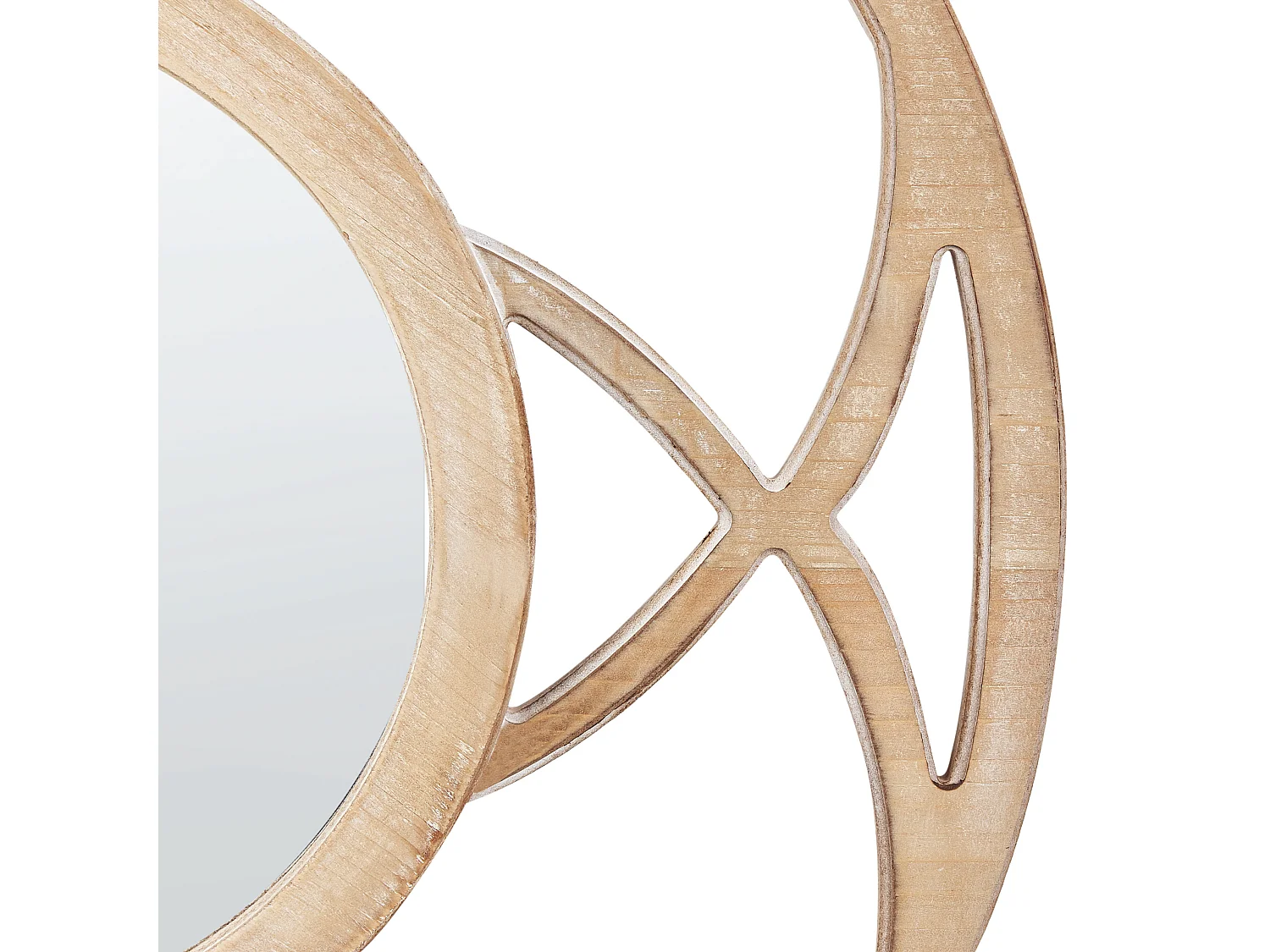 Wall Mirror IZTAPALAPA 60 cm 60 cm Light Fir Wood