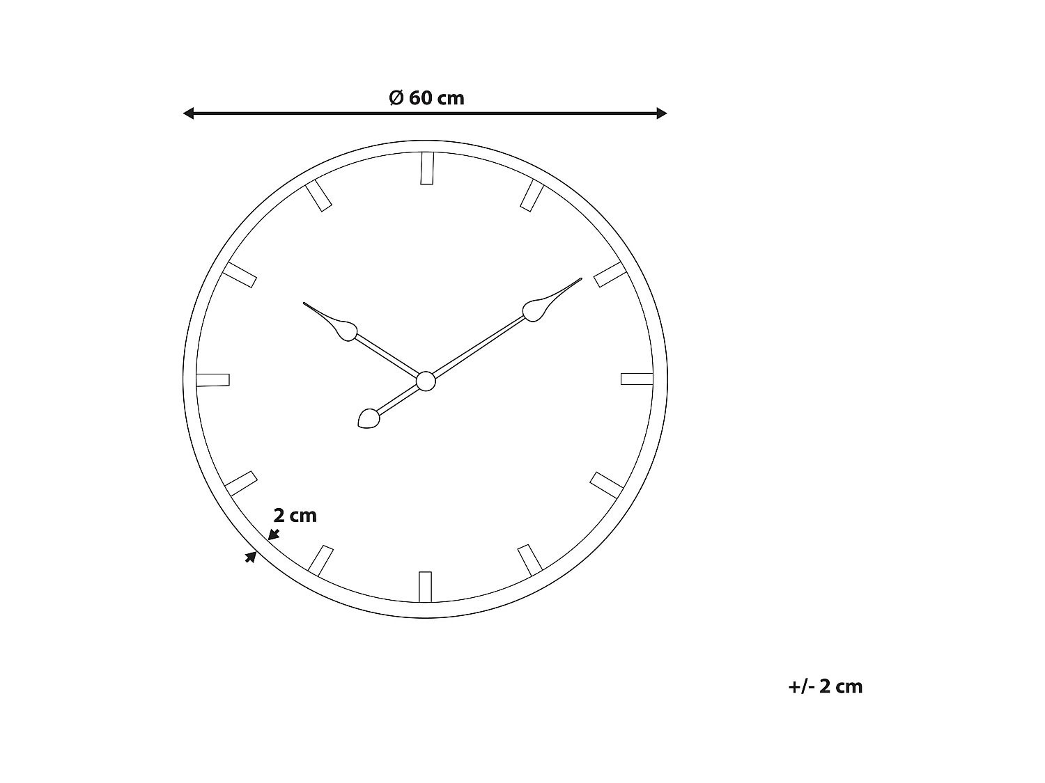 Wanduhr CABORCA 60 cm Holz Hellbraun