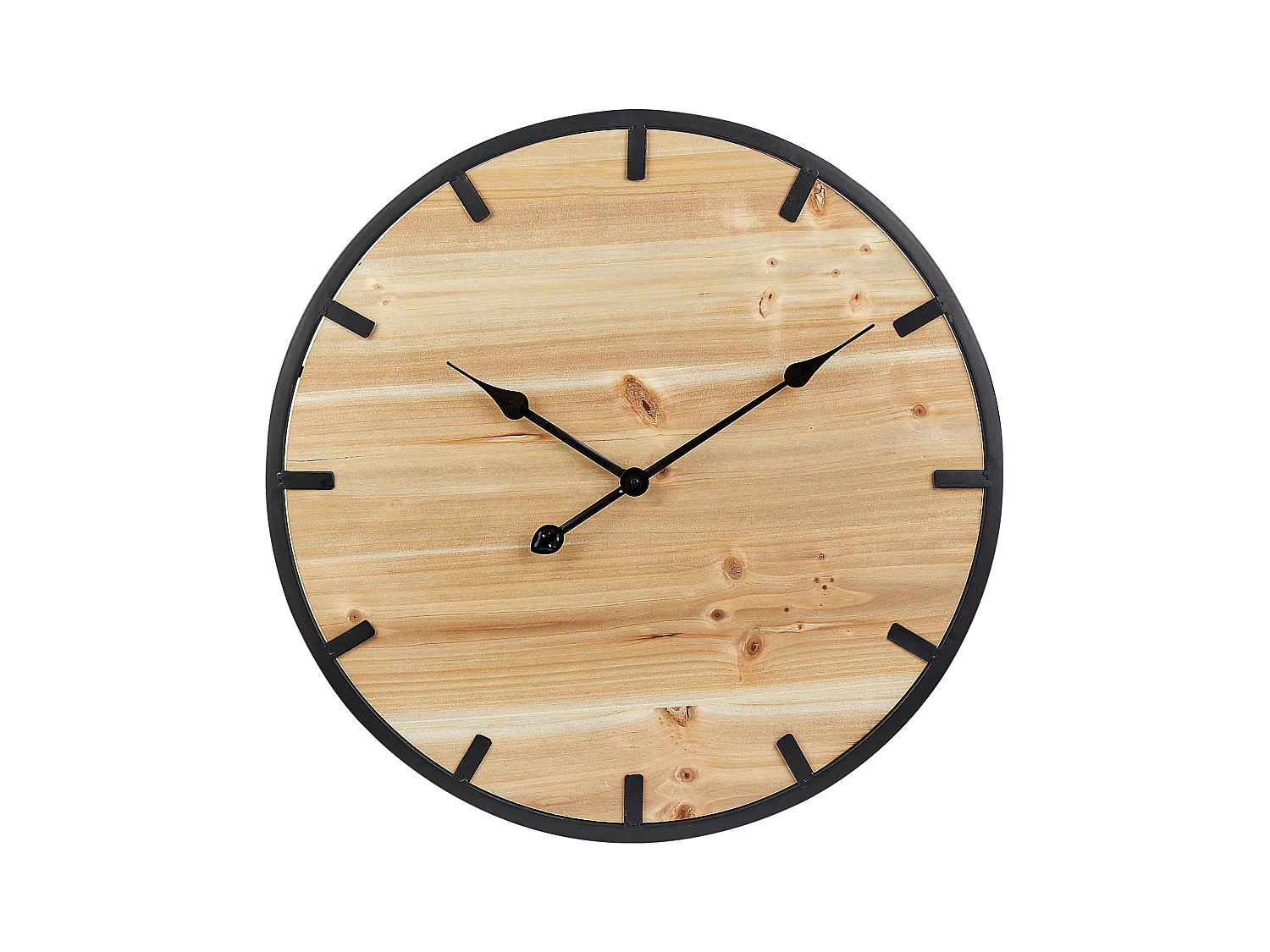 Horloge murale CABORCA 60 cm Bois de sapin Marron clair